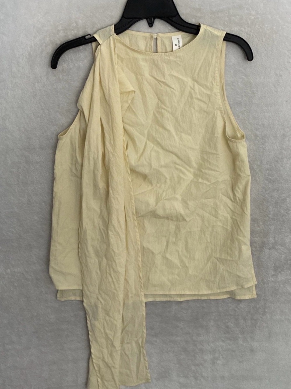 Commense butter yellow Sleeveless Tie-Detail Camisole top m